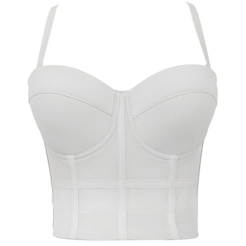 Manufacturer of elastic mesh underwear for outer wear, body shaping yoga dance bra with chest pads, kaka beauty back camisole
