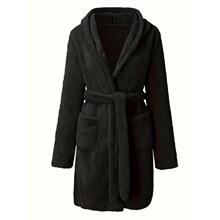 Y 36861 Hooded Fleece Pajamas Robe ��ɫ��ñ˯�� ŷ�������