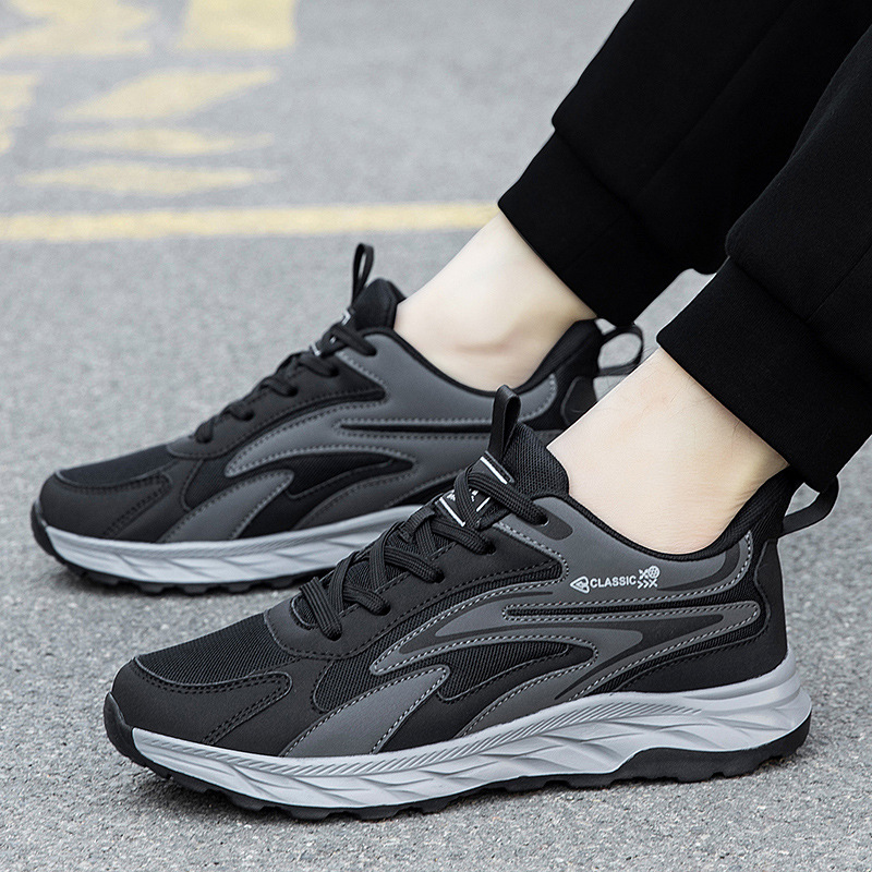 Zapatos para hombres de mediana edad, zapatos de primavera y otoño, zapatos de tela de papá, zapatos de deporte transpirables, zapatos casuales