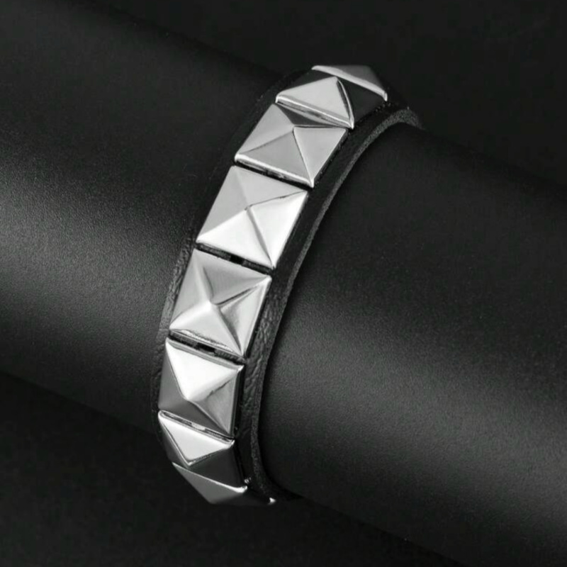 Cross-Border New Multi-Layer Punk Style Men's Personality Rivet Bracelet Hip-Hop Street Fashion Wristband Accessory_voghion.com