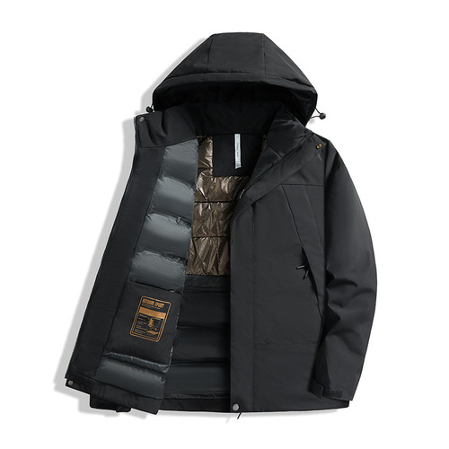 Men's Outdoor Down Jackets  New Graphene Heating Thick Windproof Waterproof Outerwear for Autumn and Winter, Also Suitable for Women