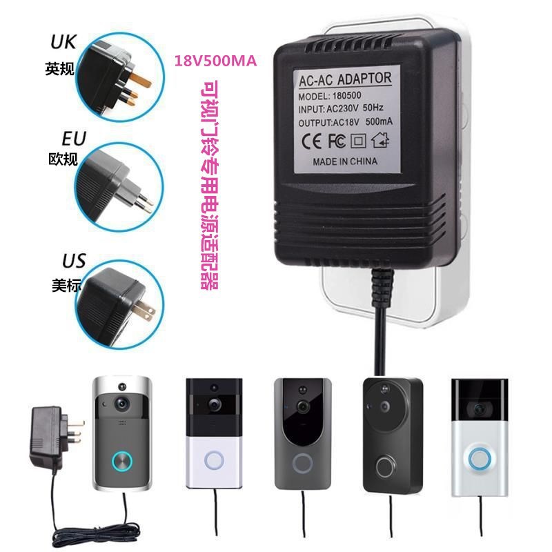 Video Zəng Üçün Enerji Adapteri 230V-dən 18V 500mA