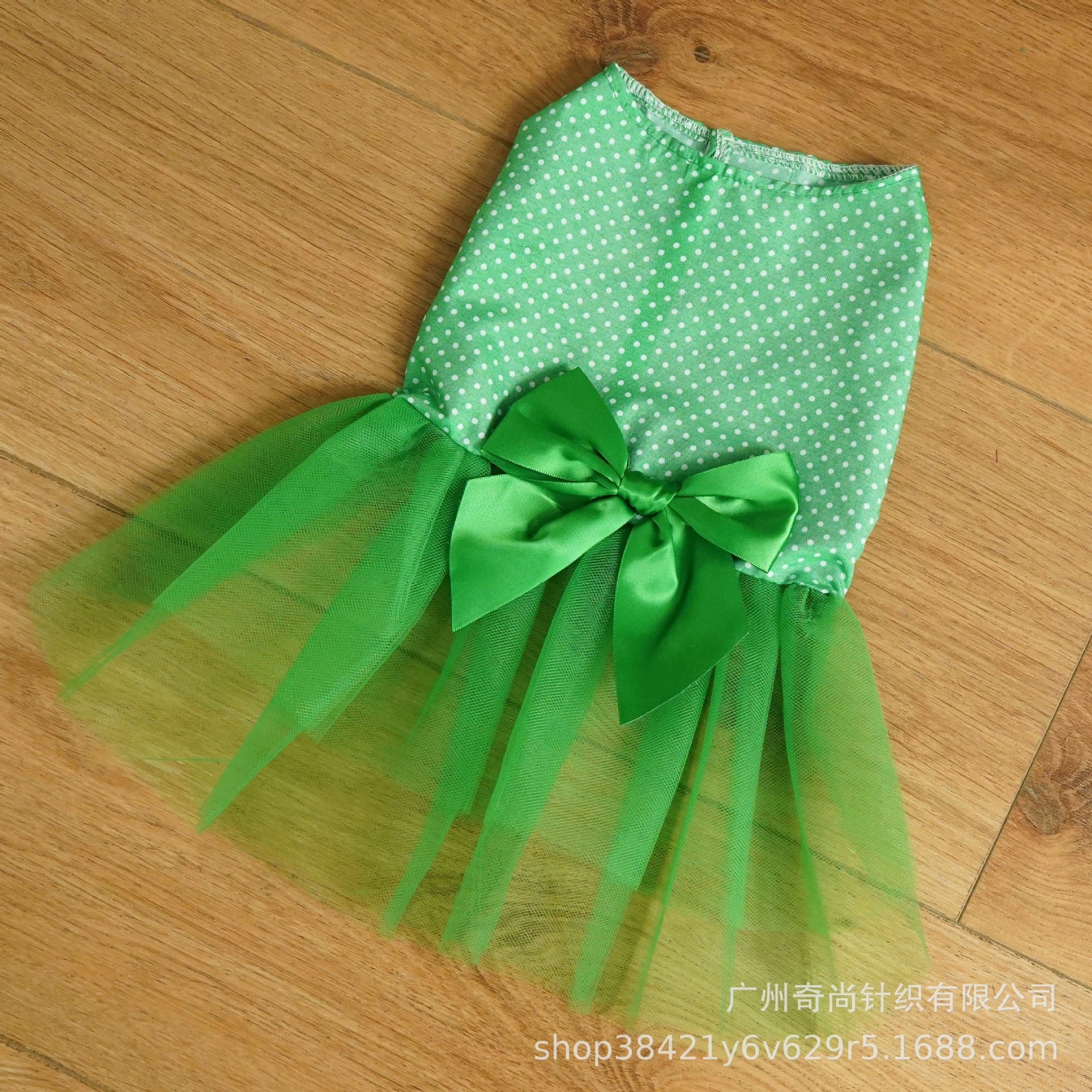 Свадебное платье для собаки в зеленую горошек, специальное вечернее платье на День Ирландии, новинка весны и лета, прямые продажи с фабрики.