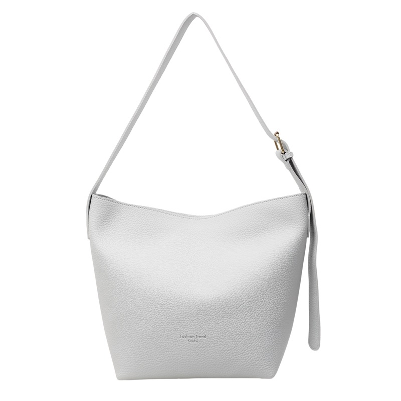 Bolso de cubo de fuego súper retro transfronterizo para mujer 2025 nuevo bolso de hombro simple casual de todo fósforo bolso de mensajero de superficie suave de moda