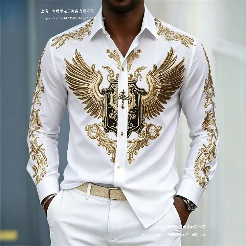 Cross-Border Hot-Selling Men's Shirts, European and American Style Solid Color Long-Sleeved Shirts, Street Style 3D Printed Casual Men's Clothing in Stock Cross-Border Hot-Selling Men's Shirts, European and American Style Solid Color Long-Sleeved Shirts, Street Style 3D Printed Casual Men's Clothing in Stock