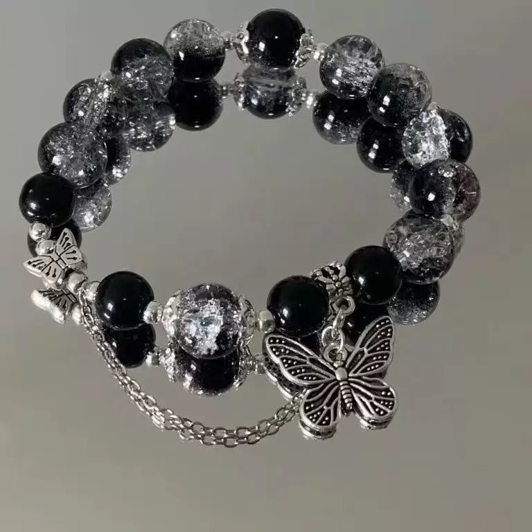 Pulsera al por mayor en el punto de verano de dopamina brillado mariposa pulsera de alta calidad joyas regalos