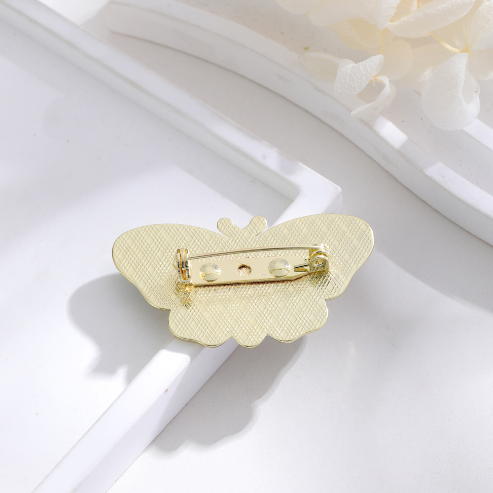 13g Weight Brooches Classification Casual, Party, Street Occasion Zinc alloy Material Butterfly Pattern Unisex Gender Enamel, Plating Design Sweet Style Sweet Pin Butterfly Zinc Alloy Enamel Plating Unisex Brooches 24