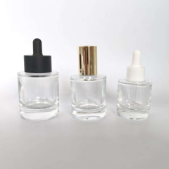 スポット 30mI 厚底ストレートラウンドドロッパーエッセンシャルオイルボトル 50ml フラットショルダー厚壁エッセンス液体ボトル卸売