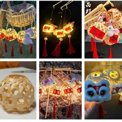景区夜市摆地摊竹编小灯笼批发义乌小商品中秋元宵端午节手提灯笼