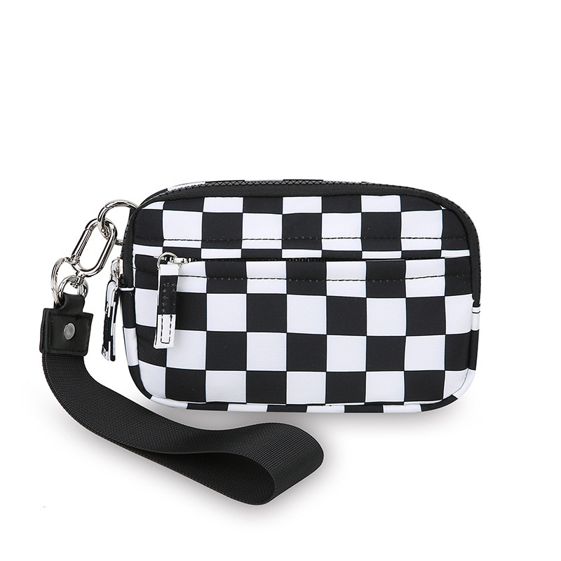 Hot Amazon Best-Selling Large-Capacity Pleated Checkered Handbag Transparent Pvc Window Coin Purse Women's Handbag