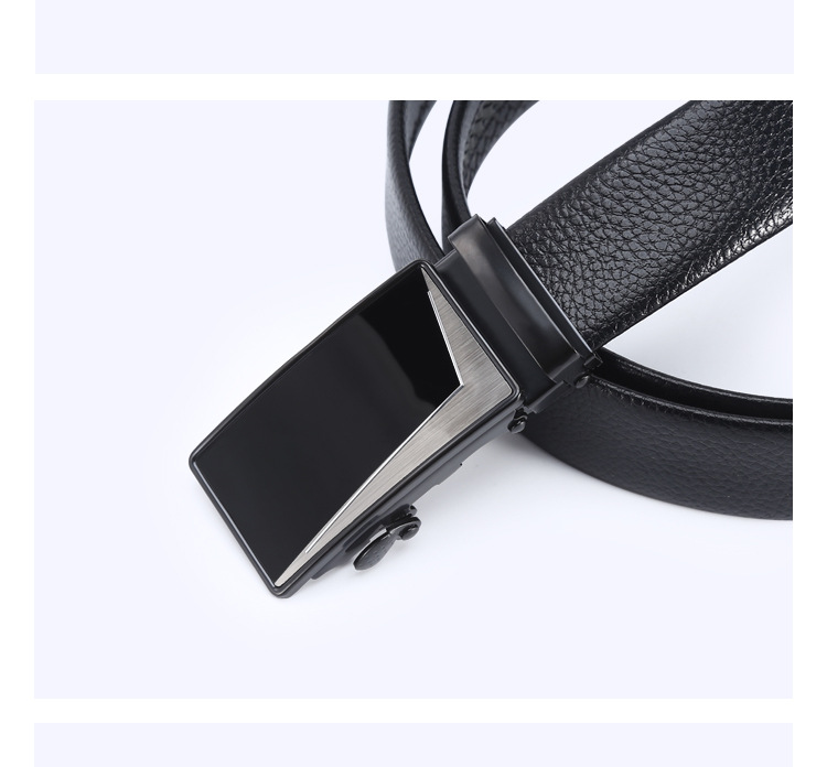 Nowy pasek męski wysokiej klasy automatyczny pasek z klamrą biznesowy nowy swobodny pasek do spodni temperament zegarek na rękę_voghion.com