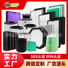 跨境定制批发空气净化器滤芯除尘高效HEPA活性炭滤网除醛空气滤芯