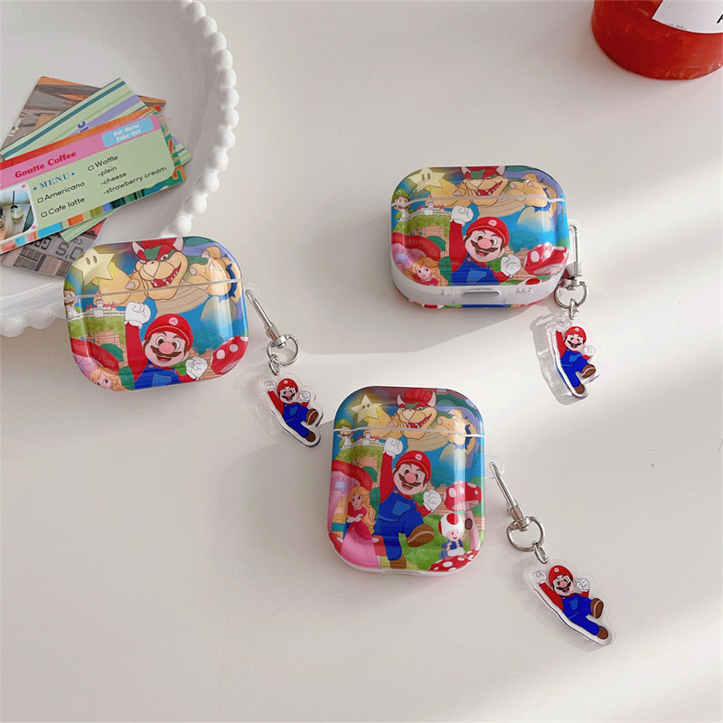 Cartoon Mario for airpods pro Protective Case Apple Bluetooth 1 2 3 Generation Headset Creative Fun Cartoon Mario for airpods pro Protective Case Apple Bluetooth 1 2 3 Generation Headset Creative Fun