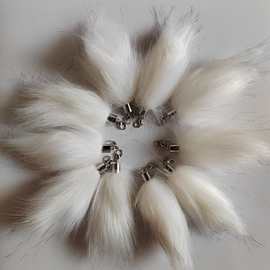 厂家直销仿狐狸毛绒挂件尾巴吊坠手机钥匙扣包包衣服配饰