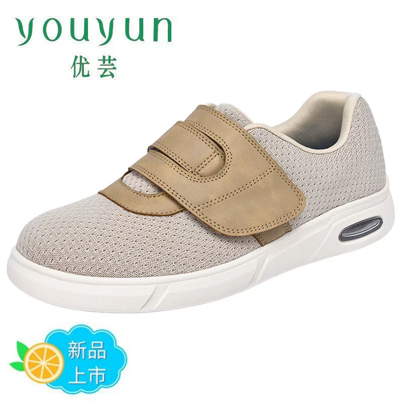 2025 новых повседневных туфель для пожилых людей на липучке, нескользящие, легкие, регулируемые, больших размеров, прямые поставки с фабрики