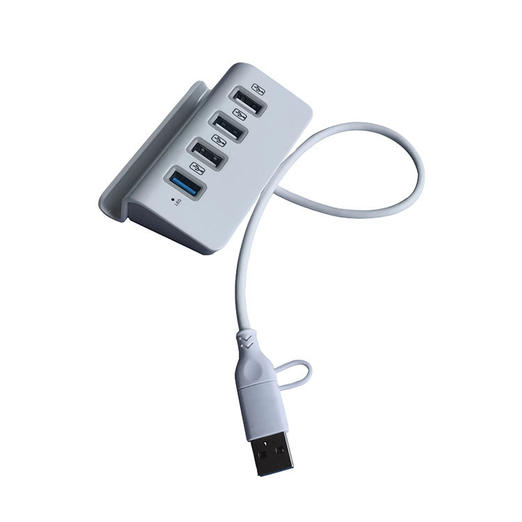 USB de uno a cuatro puertos de expansión Dock OTGHUB adaptador de interfaz múltiple Tipo C soporte de teléfono móvil divisor