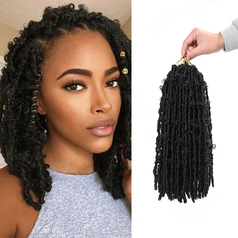 African wig dirty braid Amazon hot sale Butterfly Locs crochet hair braid Butterfly curved dirty braid African wig dirty braid Amazon hot sale Butterfly Locs crochet hair braid Butterfly curved dirty braid