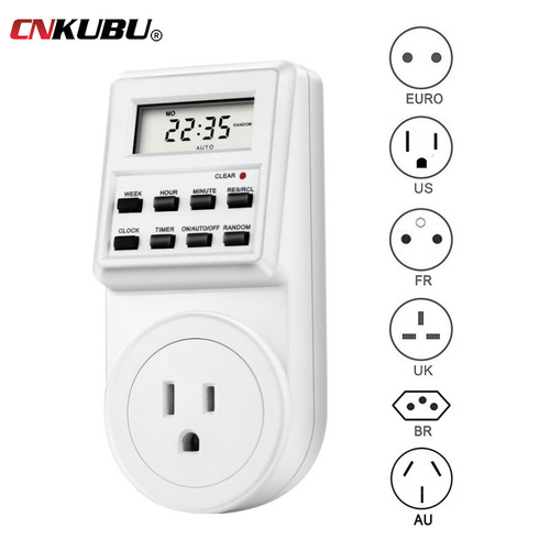 10 sets of timer switches and sockets for kitchen appliances, weekly cycle electric vehicle, automatic power-off, intelligent time control controller