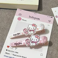 Симпатичная вишня kitty кошка утка клип мультфильм акрилская девушка сердце челка сладкие ins ветер заколки для волос