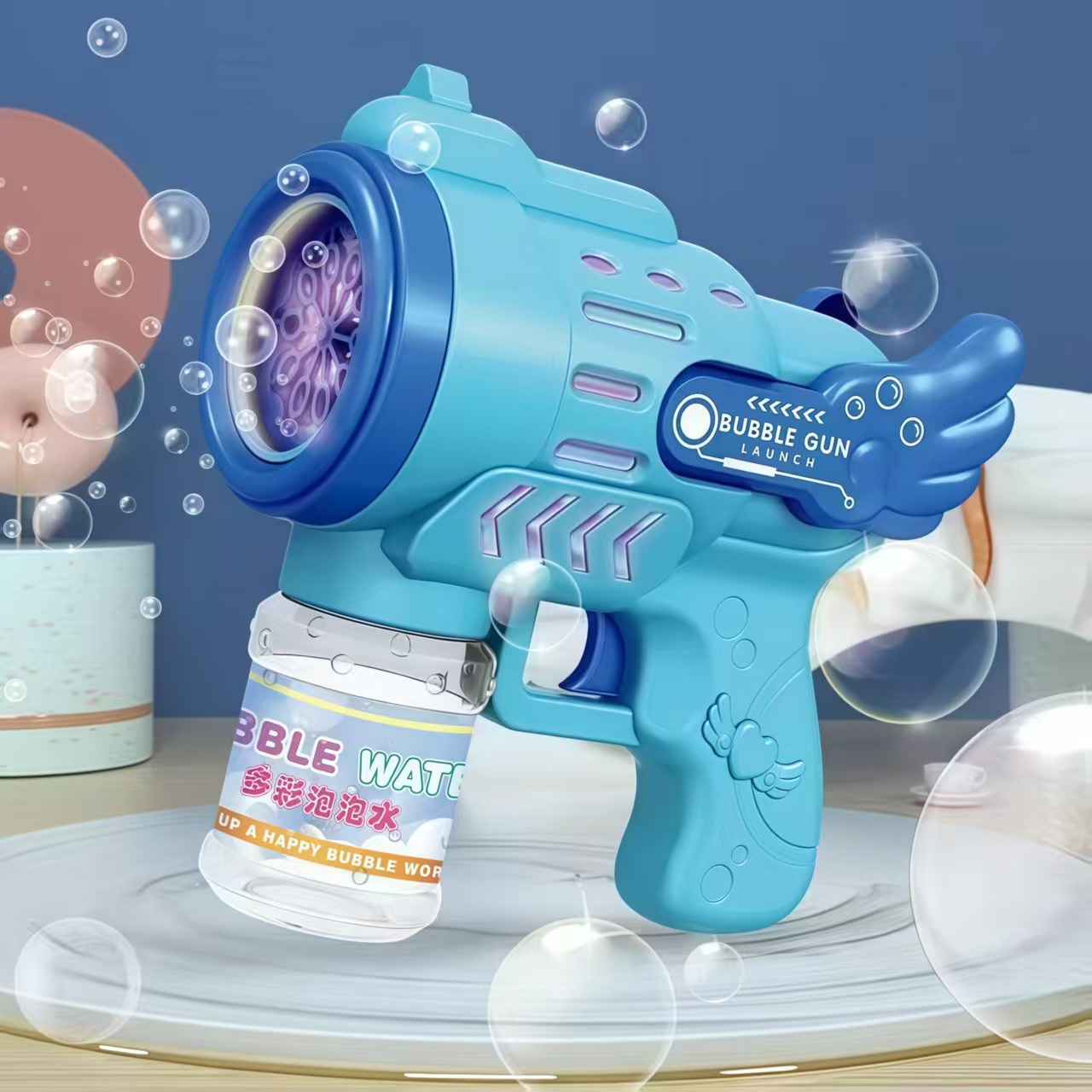 Máquina de burbujas espacial completamente automática, juguetes eléctricos para niños, pistola de burbujas de mano luminosa, barra de burbujas, regalo, envío transfronterizo