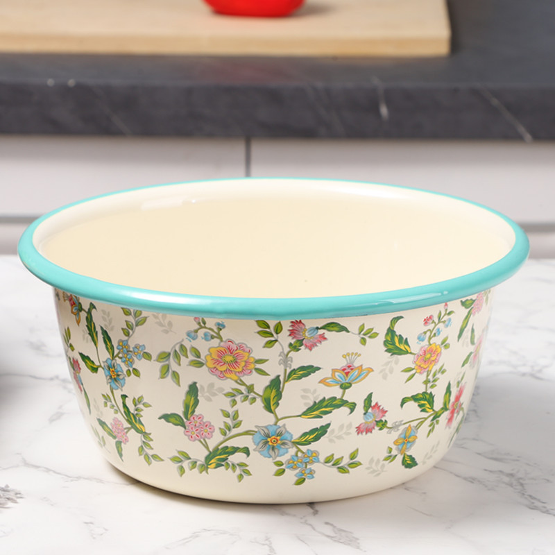 Ouli casa cocina cuenca de sopa de esmalte y cuenca de huevo cuenca de lavado de verduras cuenca de esmalte cuenca de mezcla