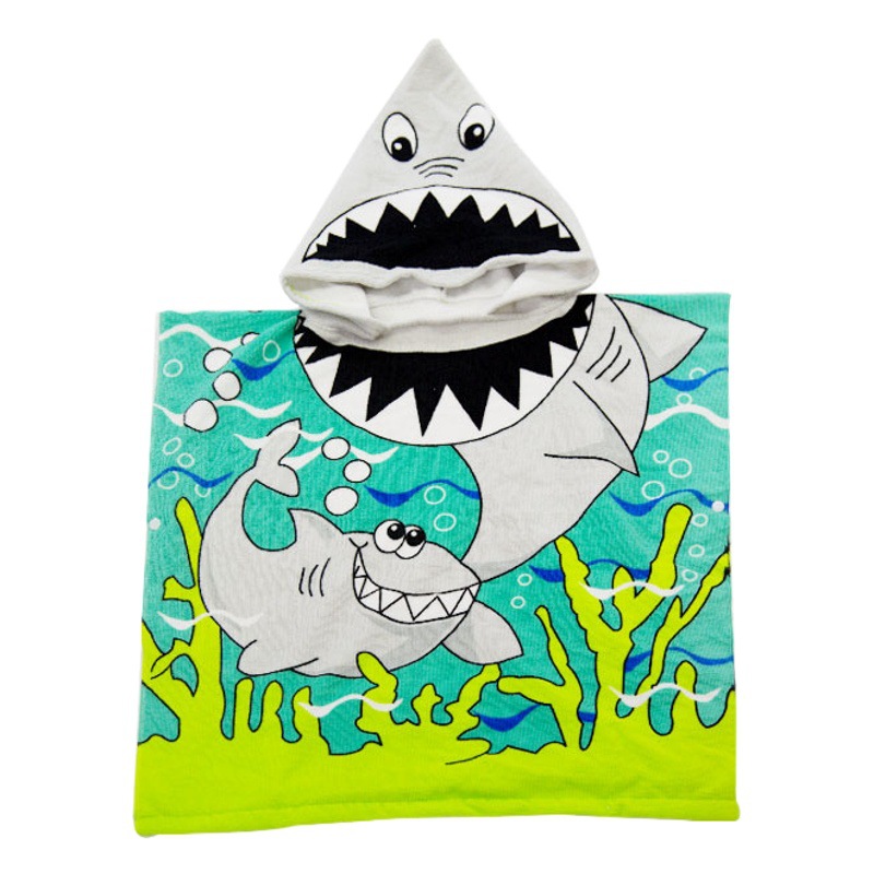 Poncho de Secado Rápido para Niños, Capa con Capucha, Toalla de Baño para Niños y Niñas, Toalla de Playa de Microfibra Estampada, Bata de Baño para Natación y Buceo