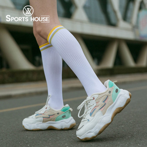 Sport's House Women's Long-Tube Sports Marathon Football Pressure Running Compression JK Socks