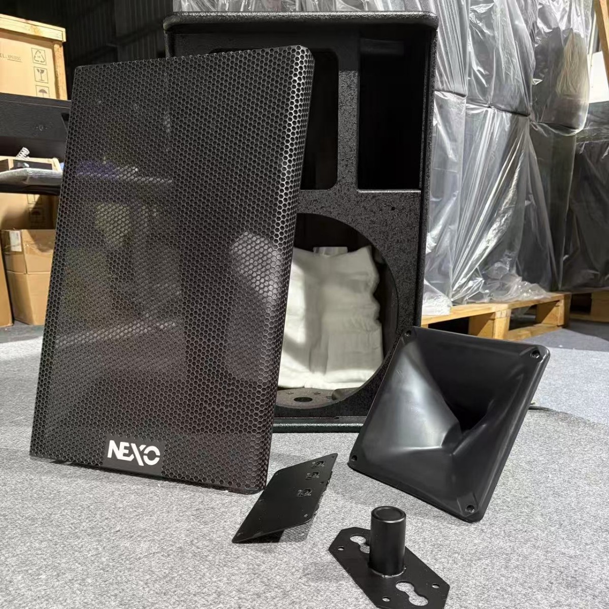 15寸PS15款舞台监听音响空箱体套装箱体带铁网配件15寸音箱木制空