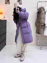 2025年新款羽绒服女中长款过膝收腰宽松显瘦加厚冬季外套反季厂家