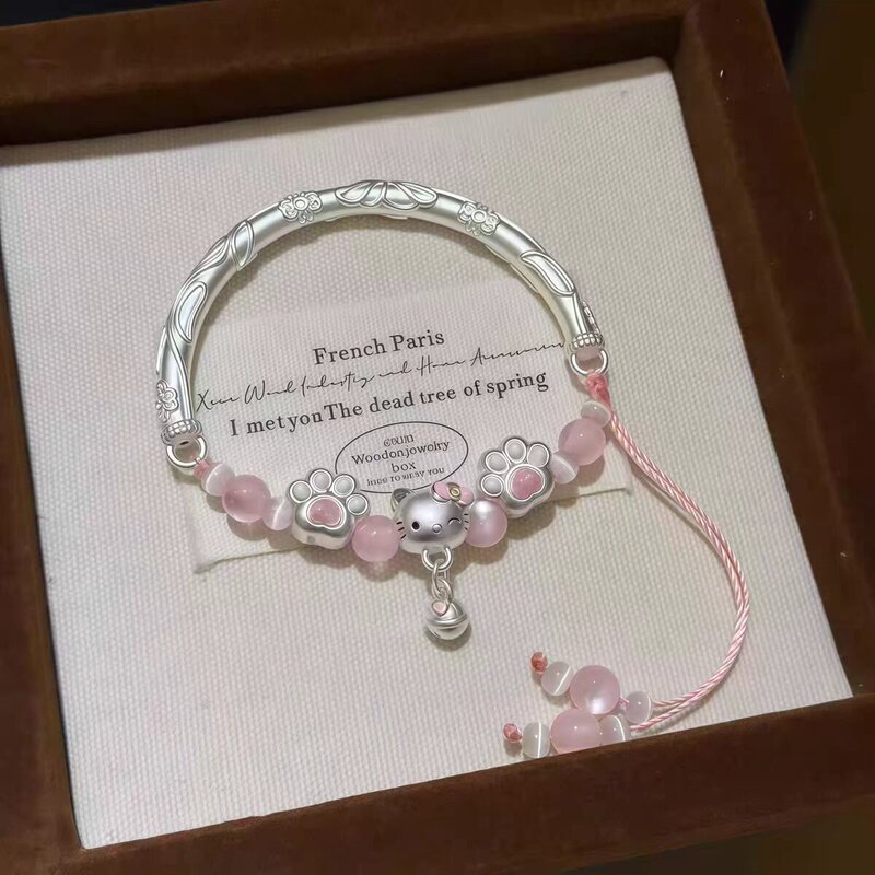 Cute Kt Cat Pink Beaded Bracelet 2026 New Style Cute and Stylish Bracelet for Girls Versatile Niche Hand Accessory Cute Kt Cat Pink Beaded Bracelet 2026 New Style Cute and Stylish Bracelet for Girls Versatile Niche Hand Accessory