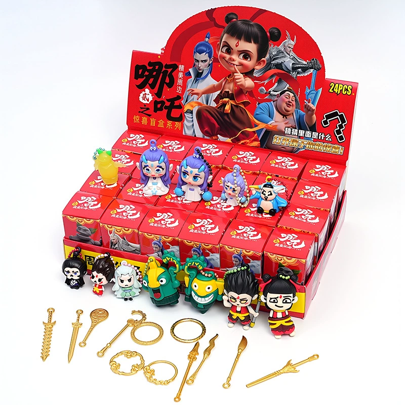 Игрушки "Горы и море" Jing, 24 коробки с куклами и слепыми коробками, все деревянные палочки и фигурки, забавные абстрактные, подарок первокласснику на 1 июня