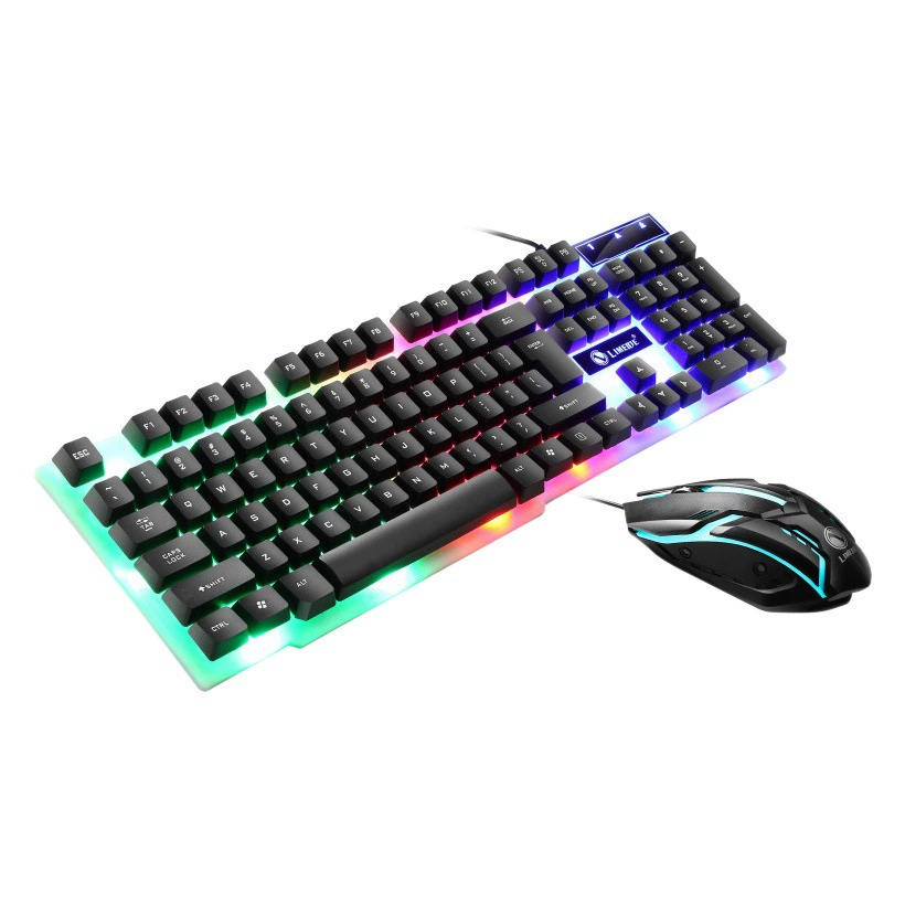 Li magnium GTX300 клавиатура мышь костюм новый белый красочный светящийся USB клавиатура мышь игровая подсветка комплект