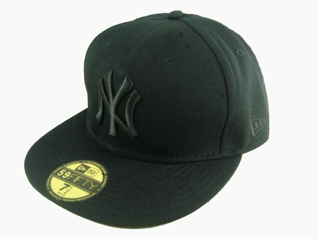 Бейсболка NY New York Yankees с плоским козырьком, закрытая, не регулируемая, размеры 55,8–63,5 см (7–8)