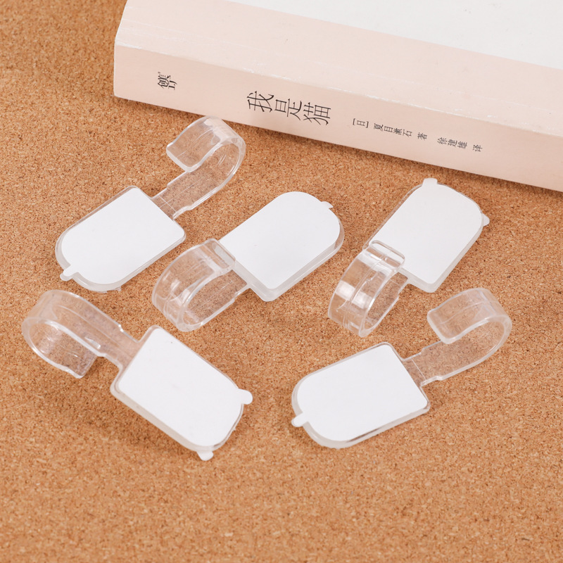 Gancho acrílico de plástico transparente, lámina acrílica adhesiva de doble cara de estilo minimal, gancho adhesivo fuerte y sin perforaciones