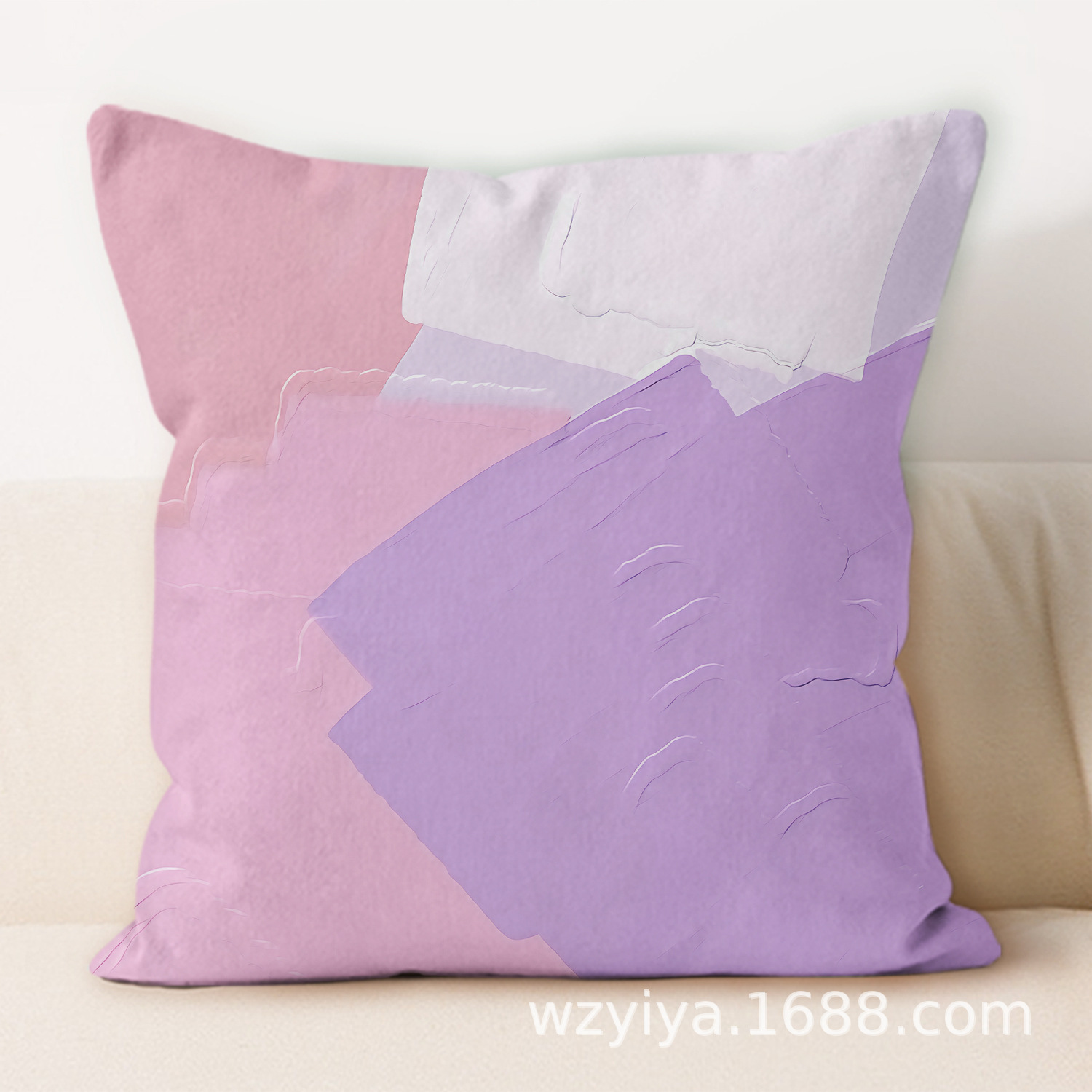 Colores de impresión de almohada de abrazo simple y moderna decoración de sofá de sala de estar almohada de cabecera desmontable cuadrada