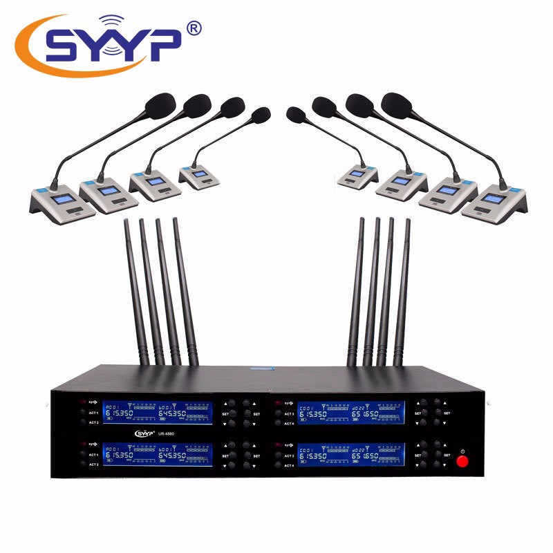 SYYP思音一拖八无线会议麦克风话筒UR-4880