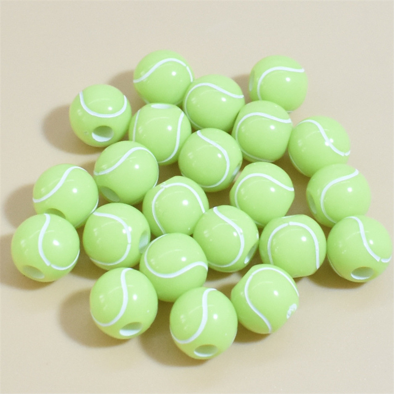 50 Pieces Arylic Baseball Beads display picture 2