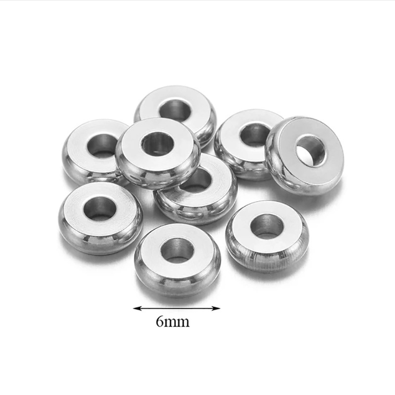 304 Stainless Steel Material Solid Color Pattern 100 PCS/Package 304 Stainless Steel Solid Color Polished Spacer Bars
