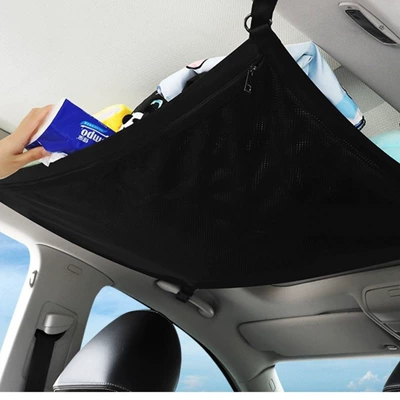 Car storage bag car roof storage net bag car net bag storage practical hanging bag self-driving travel supplies
