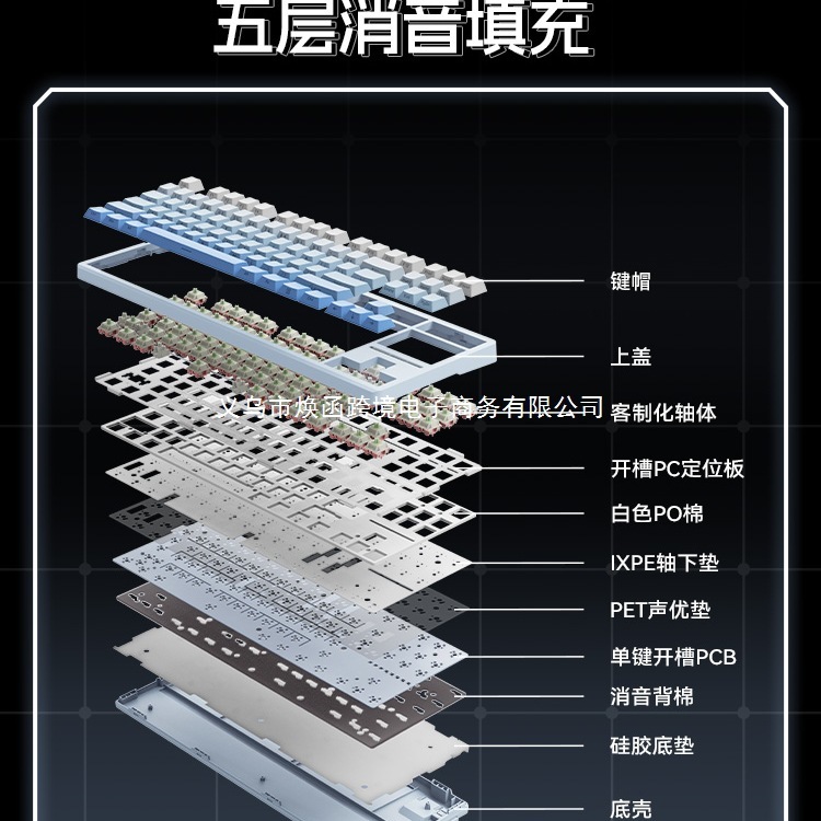 VGN V87pro三模客制化gasket结构全键热插拔RGB电竞游戏机械键盘|undefined