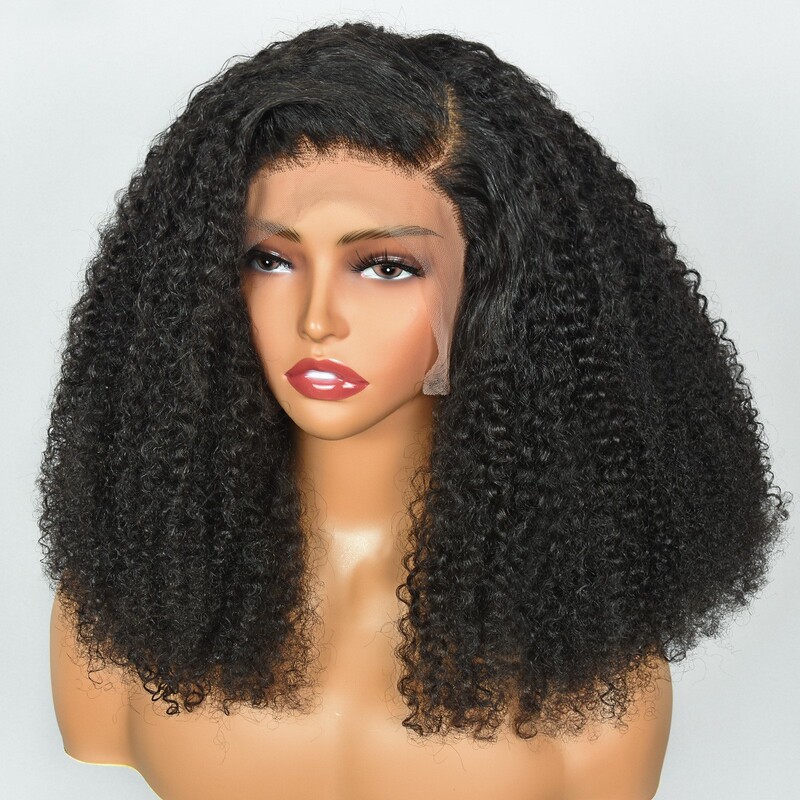 Wig Cross-Border 13X4Lacefront Hd Lace Small Curly Human Hair Wig Wighuman Hair