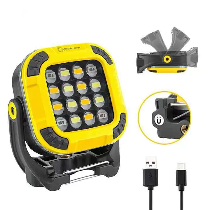 Многоизлучаемый свет COB рабочая лампа многофункциональный вращающийся магнитный светильник для ремонта USB зарядный двор лампа наружный фонарик
