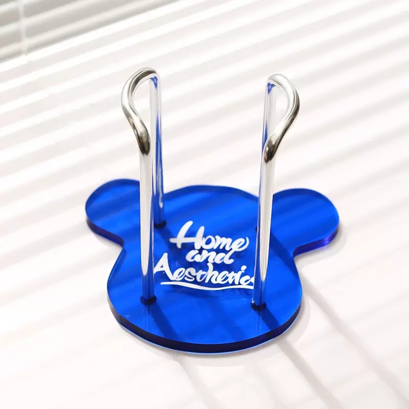 High-value trend cup holder Klein blue cup storage rack light luxury Nordic wind dust-proof cup holder rack_voghion.com