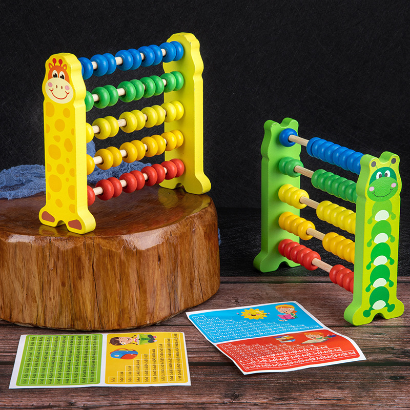 Estante de computación de cinco velocidades juguetes educativos digitales jardín de infantes Estudiantes de escuela primaria que aprenden calculadora Abacus rack enseñanza material didáctico
