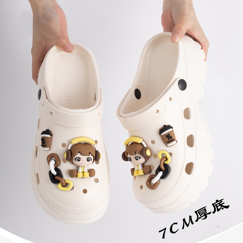 Cartoon Women's Cave Shoes Soft and Comfortable EVA Travel and Camping Dual-purpose Sandals Platform Casual Beach Shoes Women's Shoes