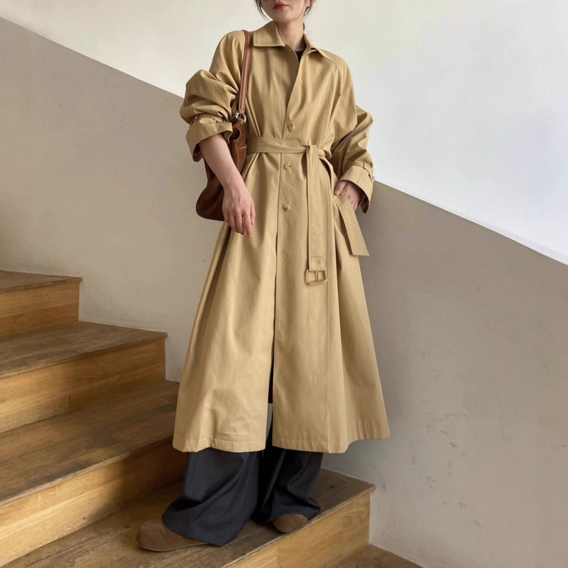 Cabinet 1.35W+! M@X Show Style High-Density Twill Cotton Single-Breasted Lace-Up Windbreaker Jacket for Women 2025 Autumn Style Cabinet 1.35W+! M@X Show Style High-Density Twill Cotton Single-Breasted Lace-Up Windbreaker Jacket for Women 2025 Autumn Style