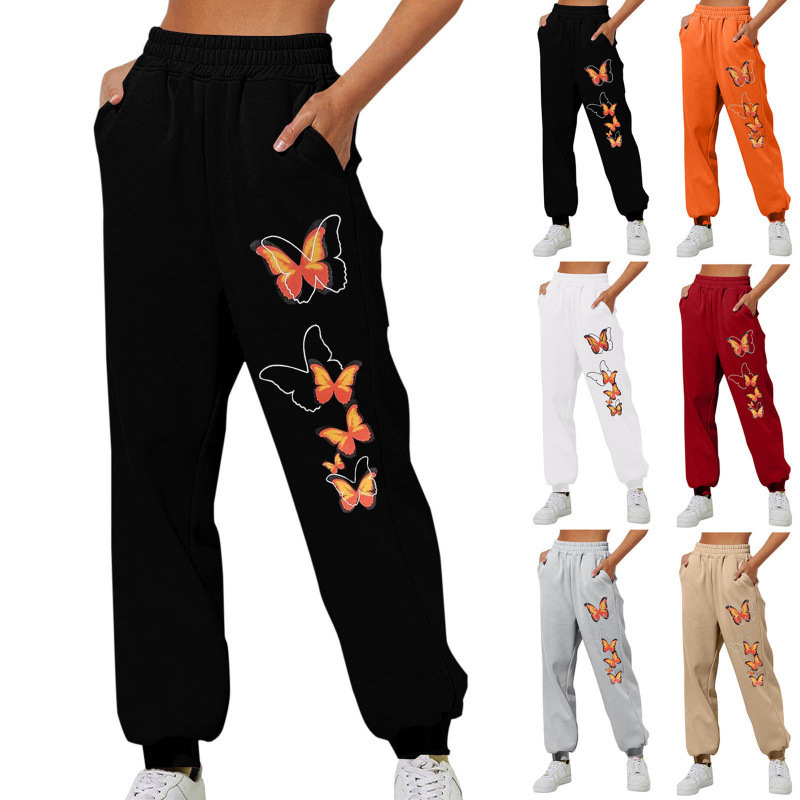 Amazon 2025 Women's High-Waisted Loose Sweatpants Comfortable High-Waisted Jogging Pants with Butterfly Print and Pockets Amazon 2025 Women's High-Waisted Loose Sweatpants Comfortable High-Waisted Jogging Pants with Butterfly Print and Pockets