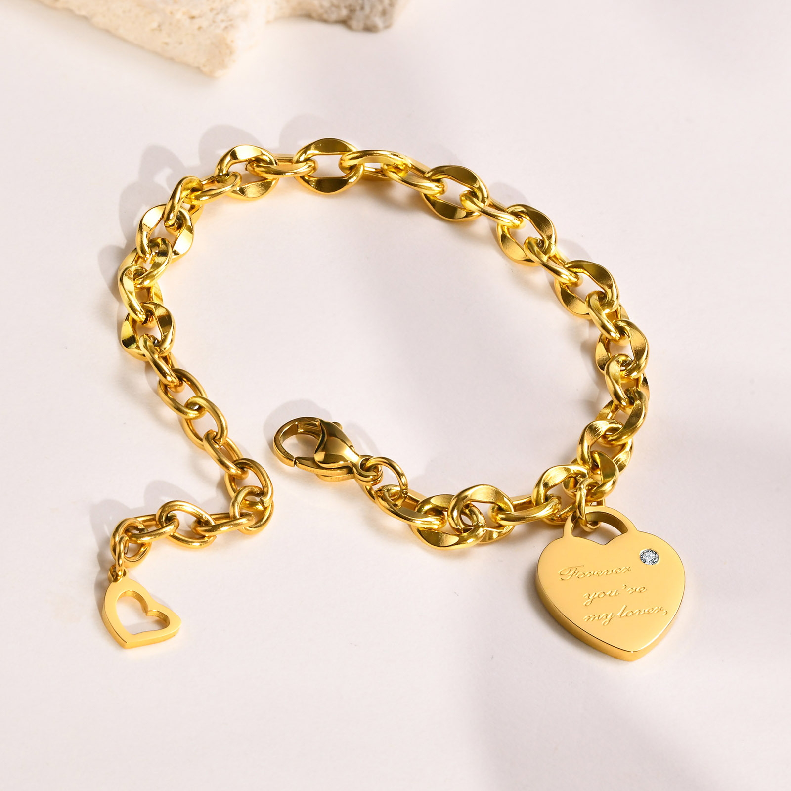 Retro Portrait Titanium Steel Bracelets Heart Ornaments Stainless Steel Rings