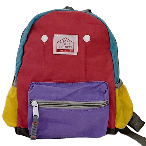 New Children's Bag Simple and Lightweight Canvas Backpack for Boys and Girls Back to School Back-to-School Backpack for Boys and Girls