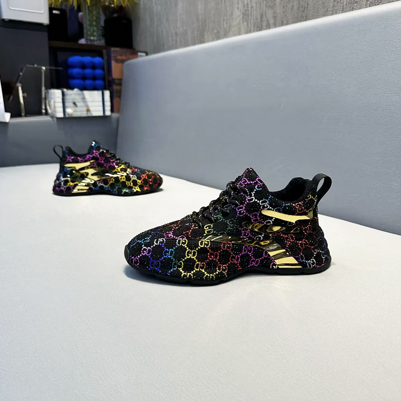 남자 중공업 경량 트렌디 다이아몬드 박힌 가방 밑바닥 유행 경량 올매치 한국식 편안한 두꺼운 밑창 고급 캐주얼 신발